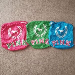 *RARE* Vintage VS Pink Drawstring Shopping Bags